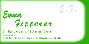 emma fitterer business card